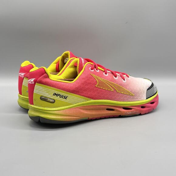Altra Shoes Womens 9.5 Pink Yellow Zero Drop Impulse Running Athletic Sneakers - Picture 7 of 10
